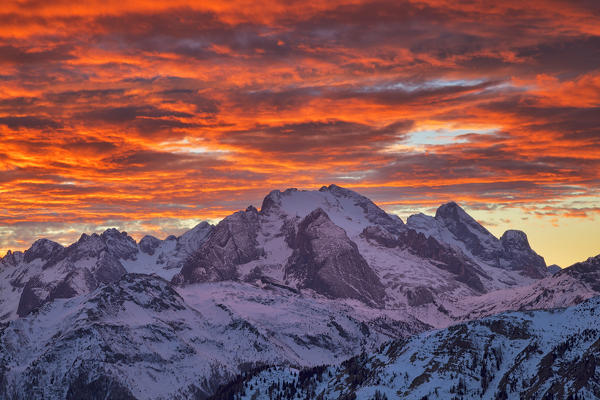 Marmolada, Dolomites, Belluno, Veneto, Italy.