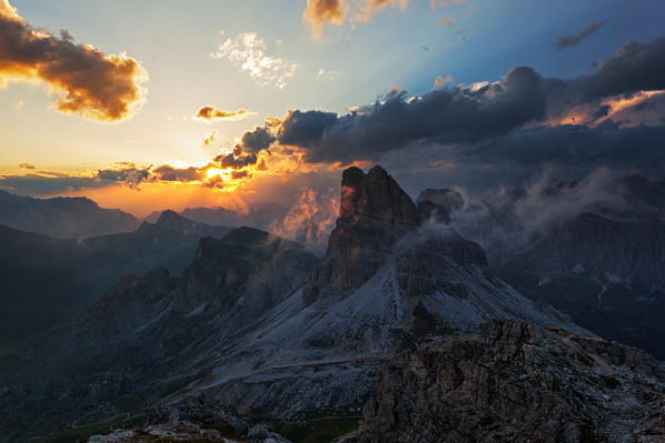 Averau mount, Ampezzo Dolomites, Cortina d'Ampezzo, Belluno, veneto, Italy.