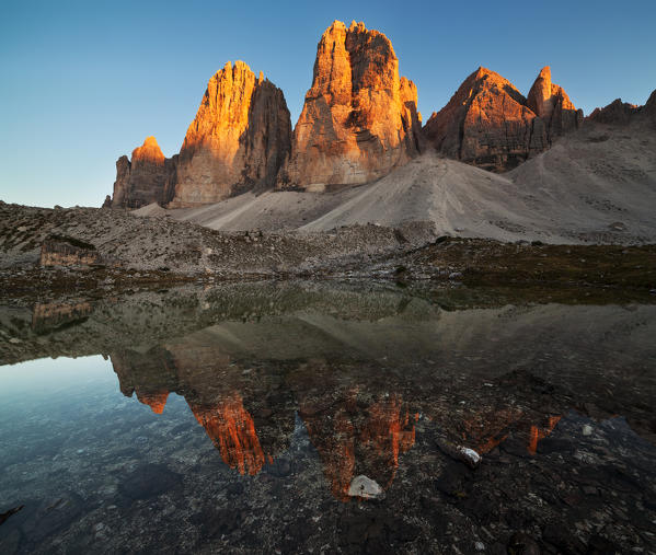 Drei Zinnen - Tre Cime di Lavaredo, Dolomites, South Tyrol, Italy.