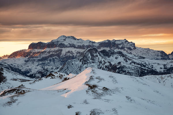 Sella Group, Western Dolomites, Belluno, Veneto, Italy.