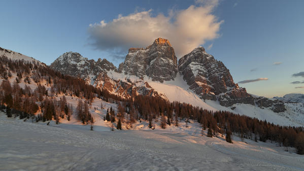 Pelmo Mount, Dolomites, Borca di Cadore, Belluno, Veneto, Italy.