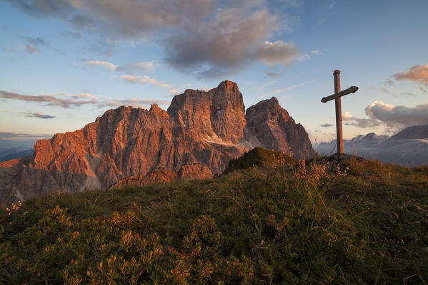 Pelmo mount from Col de la Puina, Dolomites, Borca di Cadore, Belluno, Veneto.