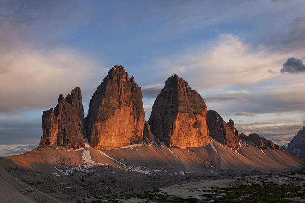 Drei Zinnen/Tre Cime di Lavaredo, Dolomites, South Tyrol, Bolzano, Italy.