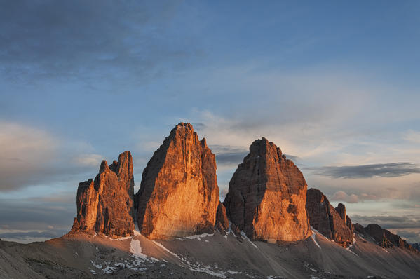 Drei Zinnen/Tre Cime di Lavaredo, Dolomites, South Tyrol, Bolzano, Italy.