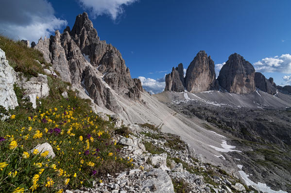 Drei Zinnen/Tre Cime di Lavaredo, Dolomites, South Tyrol, Bolzano, Italy.