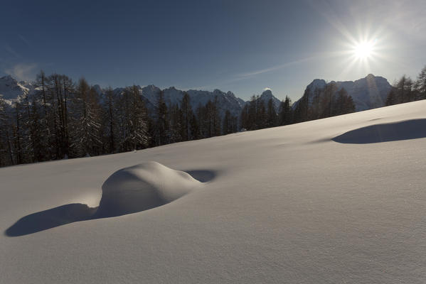 Ansiei Valley, Dolomites, Cadore, Auronzo, Belluno, Veneto, Italy.