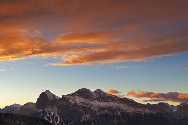 Tofane group, Ampezzo Dolomites, Cortina d'Ampezzo, Belluno, Veneto, Italy.