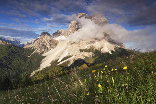 Pelmo Mount, Dolomites, Selva di Cadore, Belluno, Veneto, Italy.