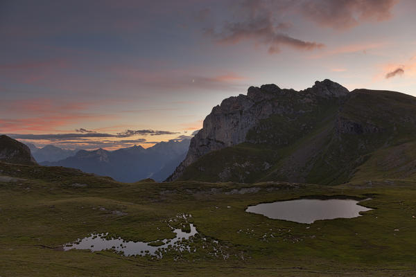 Baste Lake, Mondeval, San Vito di Cadore, Belluno, Veneto, Italy.