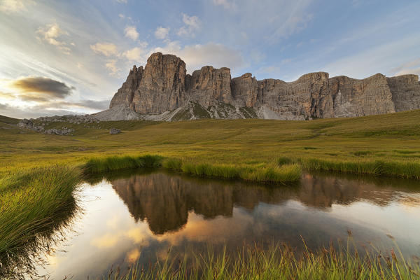 Baste Lake, Mondeval, San Vito di Cadore, Belluno, Veneto, Italy.