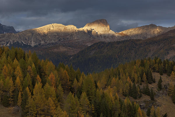 Nuvolao Group from Laste Alm, Dolomites, Rocca Pietore, Belluno, Veneto, Italy.