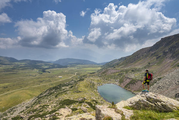 Villandro / Villanders, Bolzano province, South Tyrol, Italy. The Villandro Alp and the Totensee