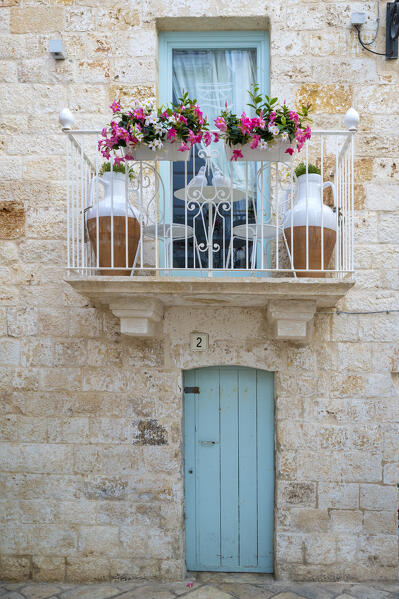 Polignano a Mare, bari, Apulia, Italy. In the historic old town of Polignano a Mare