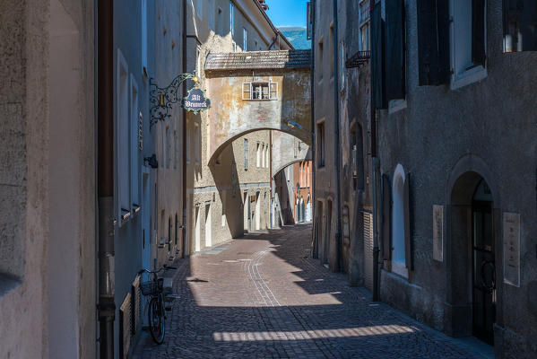 Brunico, South Tyrol, Italy. The Hintergasse/Vicolo Posteriore 