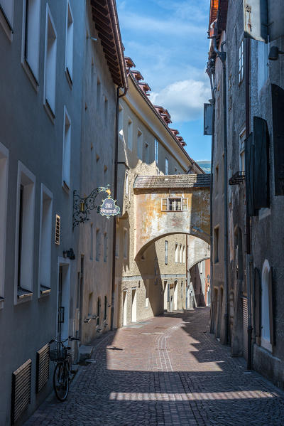 Brunico, South Tyrol, Italy. The Hintergasse/Vicolo Posteriore