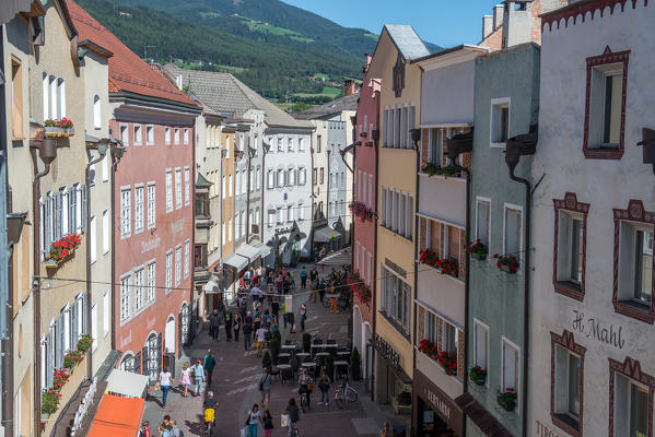 Brunico, South Tyrol, Italy. The Shopping Street of Brunico/Bruneck.