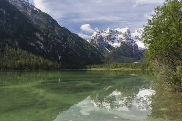 Landro, Dolomites, South Tyrol, Italy. Tthe crags of Mount Cristallo