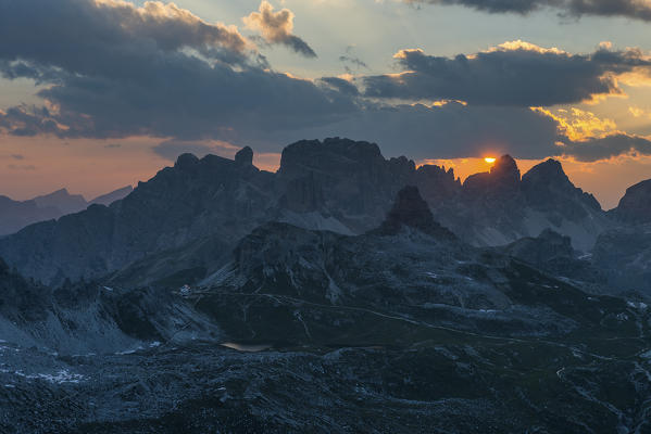 Sesto/Sexten, Dolomites, South Tyrol, Italy. Sunset in the Dolomites