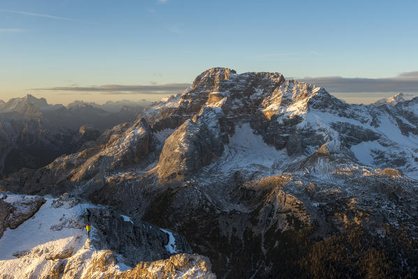 Picco di Vallandro, Prato Piazza, Dolomites, South Tyrol, Italy. Sunrise at the Croda Rossa / Hohe Gaisl