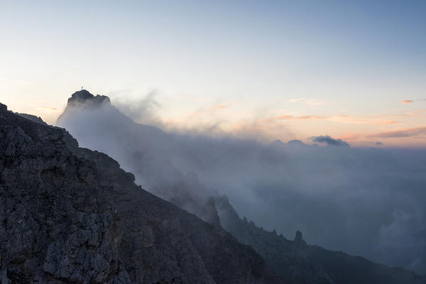 Gran Cir, Dolomites, South Tyrol, Italy. The peak of the Gran Cir