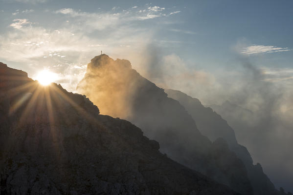 Gran Cir, Dolomites, South Tyrol, Italy. The peak of the Gran Cir