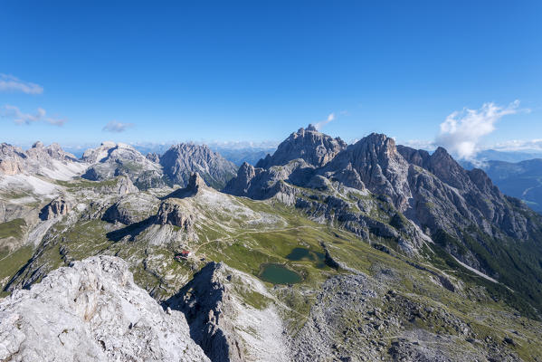 Sesto/Sexten, Dolomites, South Tyrol, province of Bolzano, Italy. View from the summit of Monte Paterno/Paternkofel 