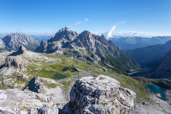 Sesto/Sexten, Dolomites, South Tyrol, province of Bolzano, Italy. View from the summit of Monte Paterno/Paternkofel 