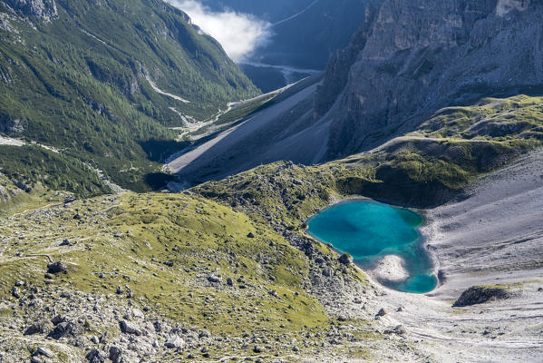 Sesto/Sexten, Dolomites, South Tyrol, province of Bolzano, Italy. One of the Piani lakes