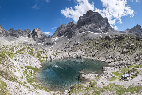 Lienz Dolomites, East Tyrol, Austria. The Lake Laserz