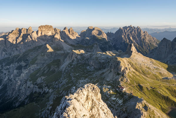 Sesto / Sexten, province of Bolzano, Dolomites, South Tyrol, Italy. View from the summit of Mount Paterno