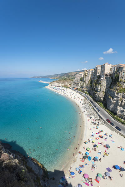 Tropea, Province of Vibo Valentia, Calabria, Italy. View of Tropea from the sanctuary Santa Maria Island