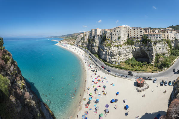 Tropea, Province of Vibo Valentia, Calabria, Italy. View of Tropea from the sanctuary Santa Maria Island