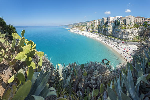 Tropea, Province of Vibo Valentia, Calabria, Italy. View of Tropea from the sanctuary Santa Maria Island