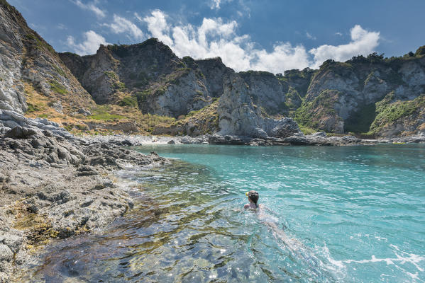 Capo Vaticano, Ricadi, province of Vibo Valentia, Calabria, Italy, Europe. The beach 