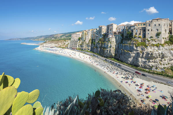 Tropea, Province of Vibo Valentia, Calabria, Italy. View of Tropea from the sanctuary Santa Maria Island