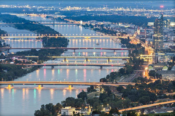 Vienna, Austria, Europe. View of Vienna from Leopoldsberg