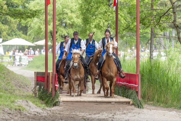 Fie, South Tyrol, Italy. The third tournament at Lake Fiè is the gallop. 