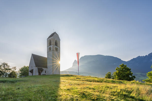 Fiè / Völs, province of Bolzano, Dolomites, South Tyrol, Italy. Saint Peter by the Hill Church