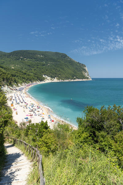 Sirolo, province of Ancona, Marche, Italy, Europe. The beach of San Michele is a part of the Regional Natural Park of the Conero