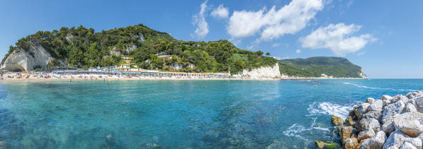 Sirolo, province of Ancona, Marche, Italy, Europe. The beach of Urbani is a part of the Regional Natural Park of the Conero