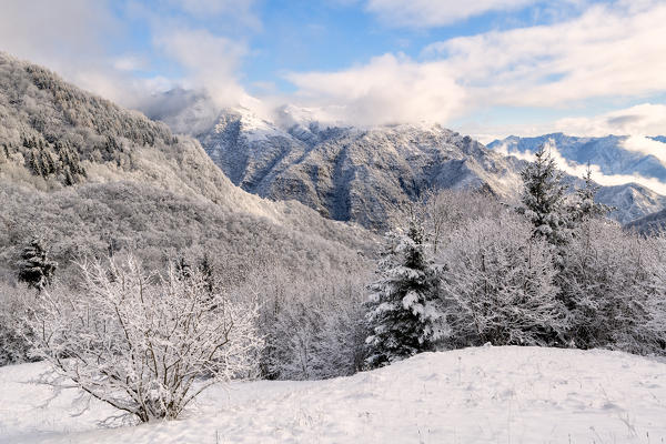 Winter Season in Brescia prealpi, Brescia province, Lombardy, Italy, Europe