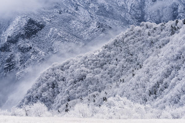 Winter Season in Brescia prealpi, Brescia province, Lombardy, Italy, Europe