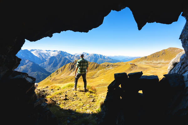 On the walkways of the first war, Passo del Tonale, Lombardy dsitrict, Brescia province, Italy, Europe