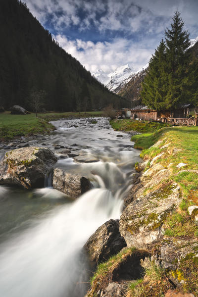 Spring season in Brandet Valley, Corteo Golgi in Brescia province, Lombardy district, Vallecamonica, Italy, Europe