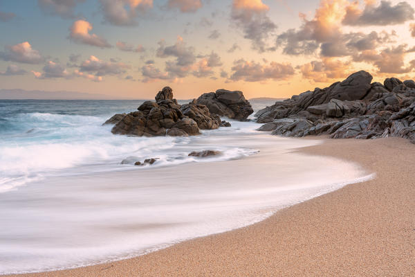 Sunrise in Vignola Mare, Sassari province, Gallura, Sardinia, Italy, Europe.