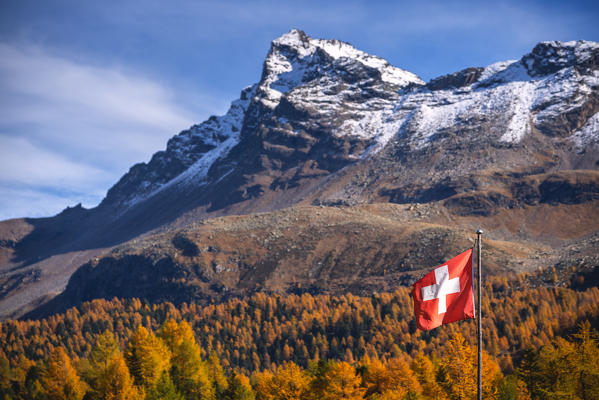 Autumn in Swissalp, Poschiavo Valley, Canton of Graubuenden Switzerland, Europe