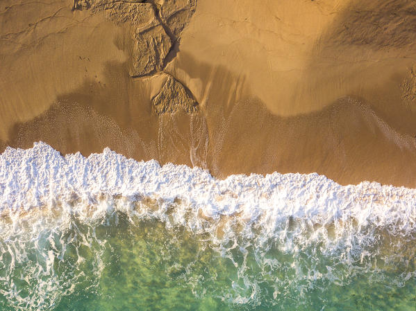 Aerial view, Vignola mare beach in Sassari province, Sardinia, Italy, Europe.