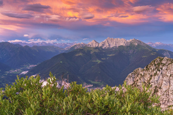 Sunset in Orobie alps, Bergamo province, Lombardy, Italy.