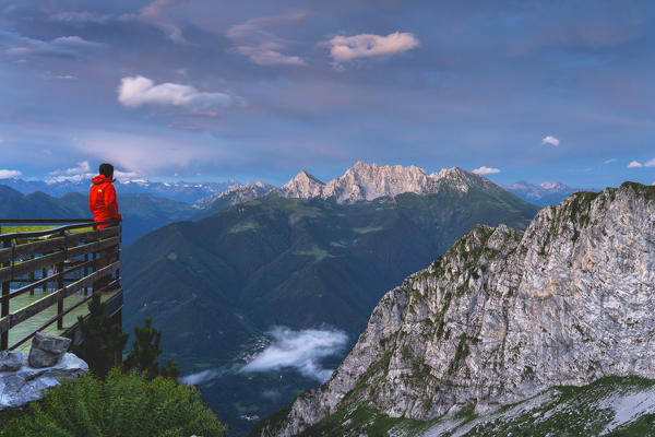 Blue hour in Orobie alps, Bergamo province, Lombardy, Italy.