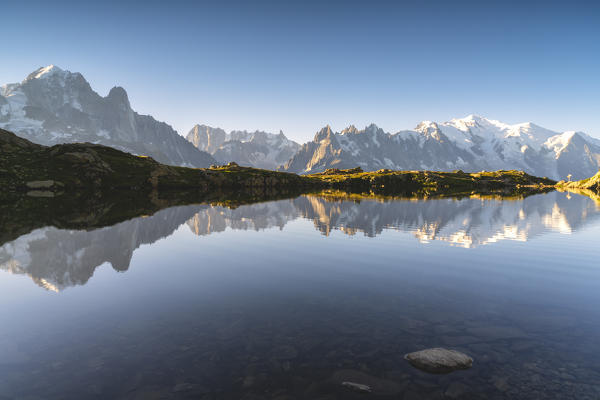 Lac des Chèserys in Chamonix Valley, Chamonix Mont Blanc, Haute-Savoie, France